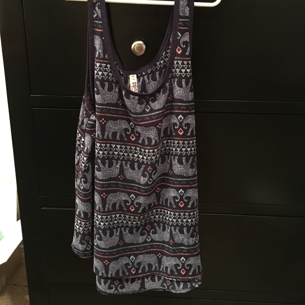 Mudd Elephant Print Tank Top